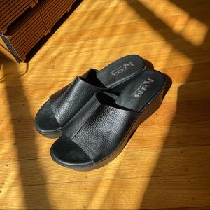 Korks by Kork-Ease Greer Leather Wedge Sandals